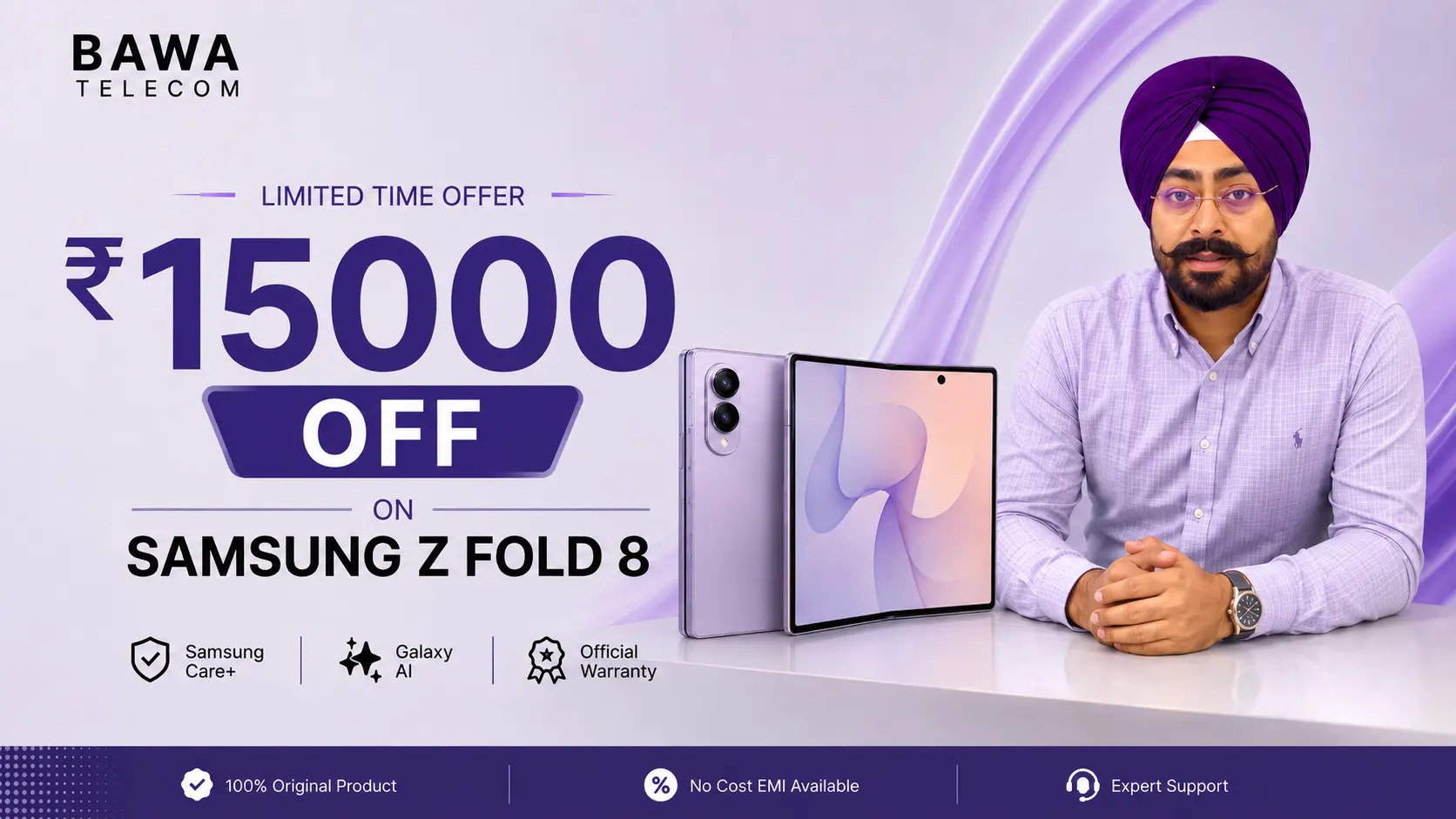 Get ₹15000 Off on New Samsung Z Fold 8!